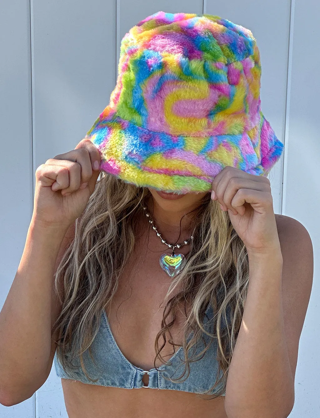 RAINBOW PADDLEPOP FUZZY HAT