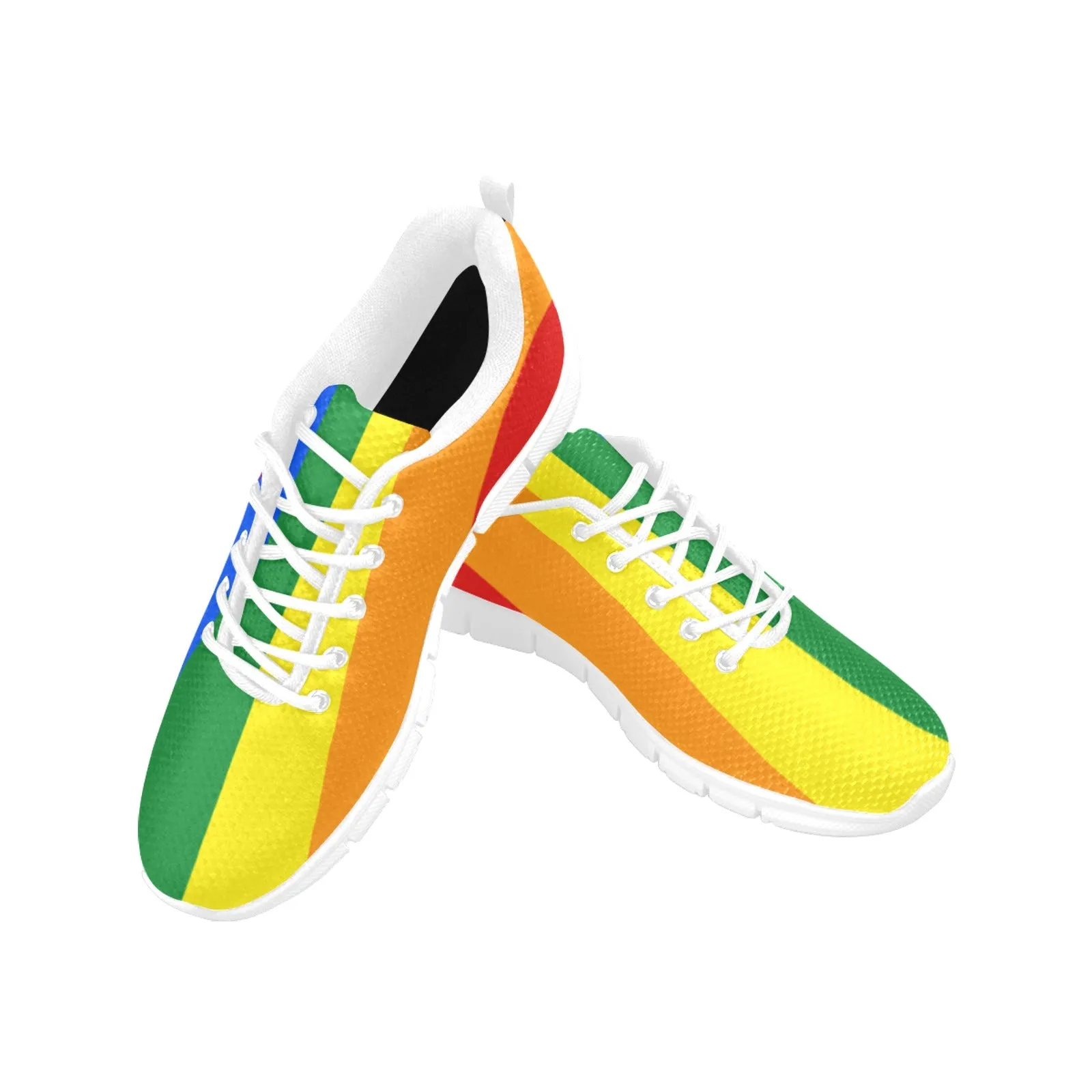 Rainbow Stripe Women's Breathable Sneakers