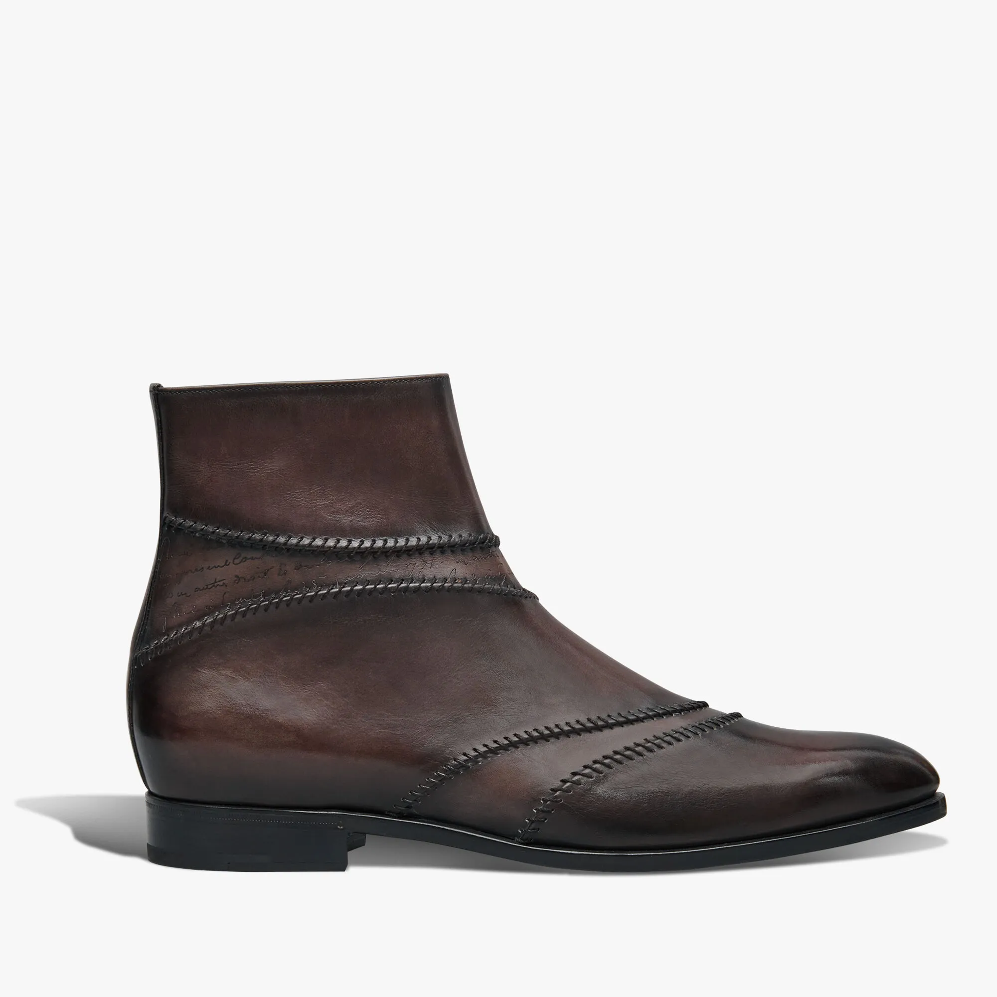 Rapiécé-Reprisé Scritto Leather Boot