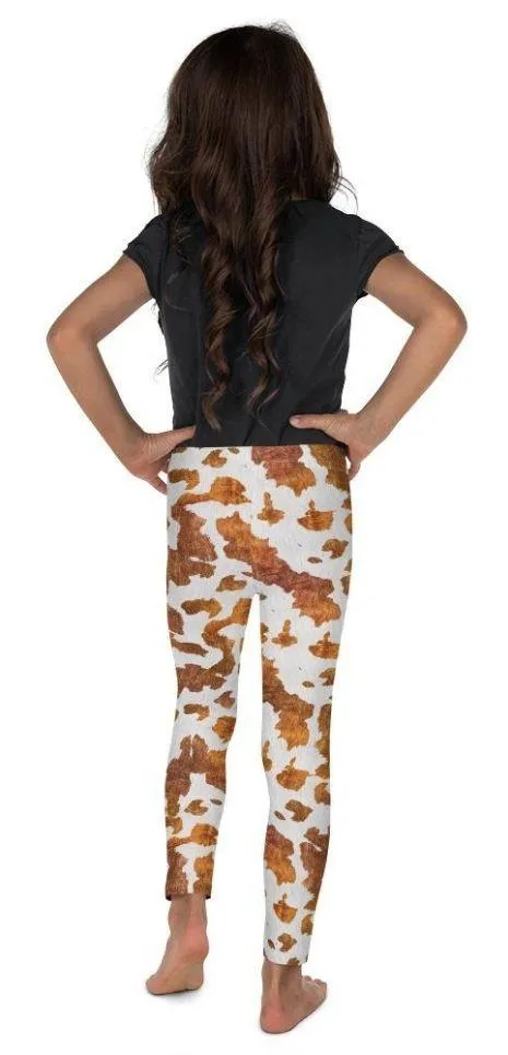 Realistic Cow Print Kid's Leggings