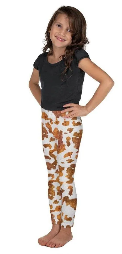 Realistic Cow Print Kid's Leggings