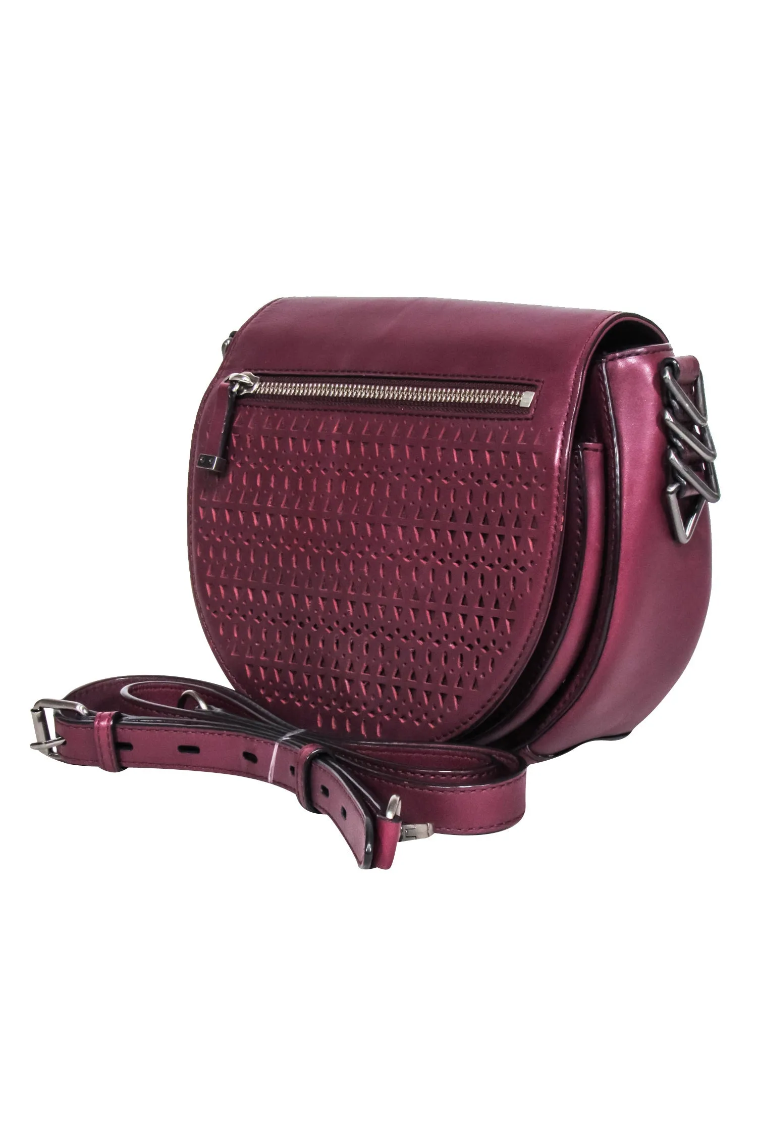 Rebecca Minkoff - Burgundy Astor Leather Saddle Bag