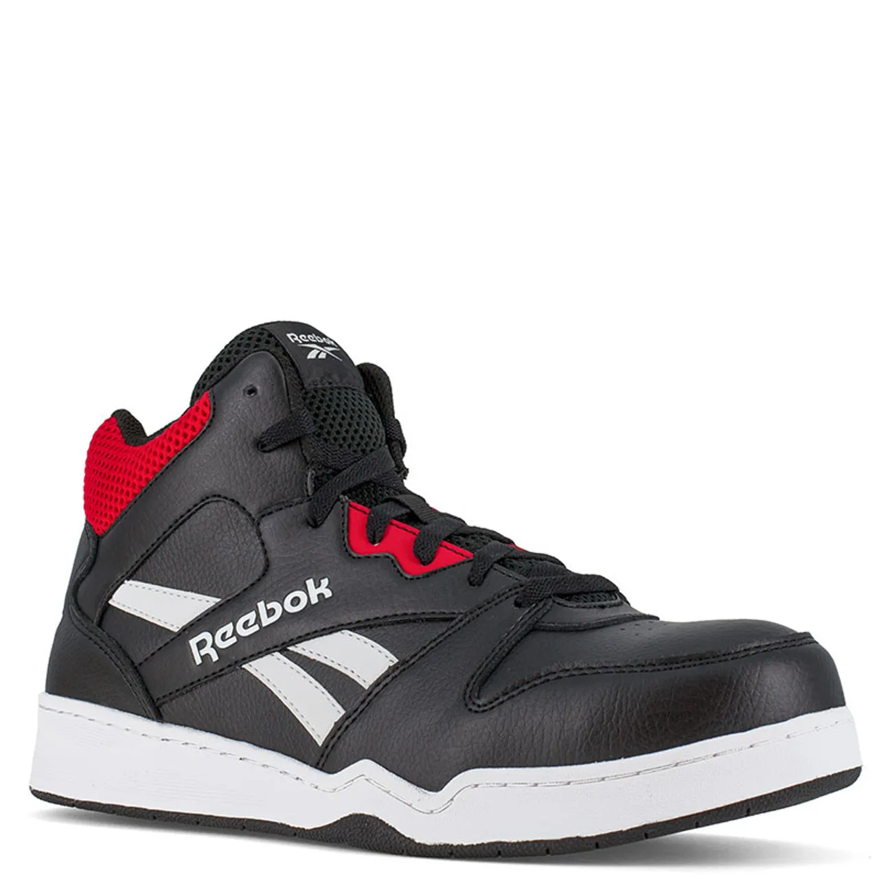 Reebok BB4500 WORK HIGH TOP Composite Toe Sneakers Black and Red