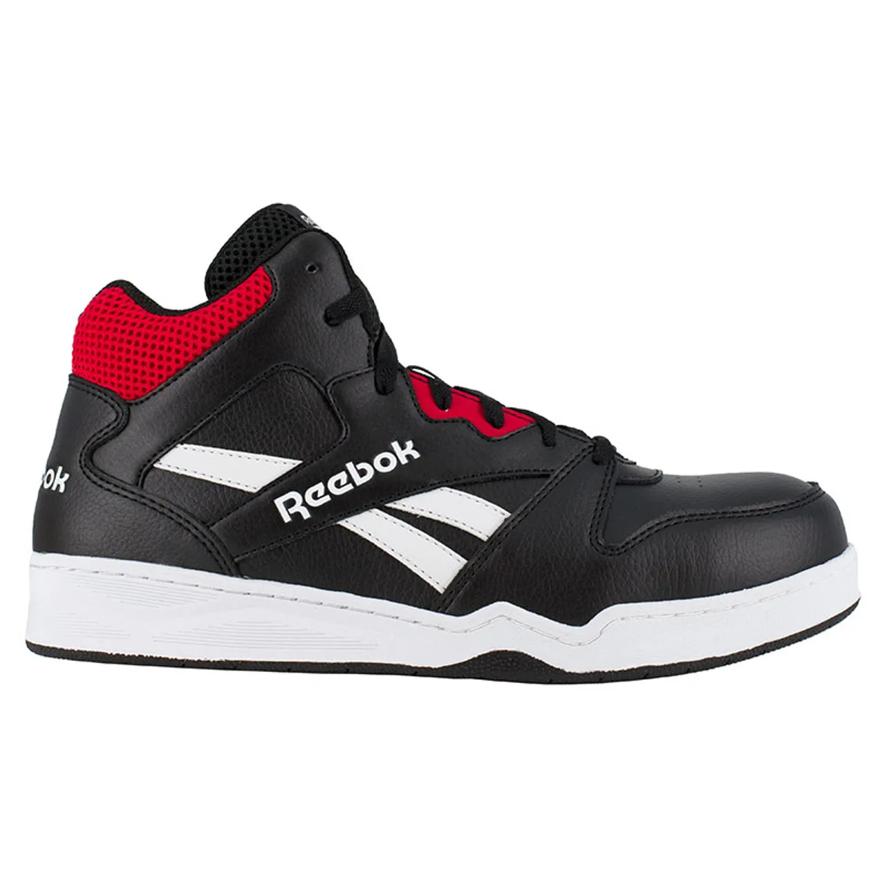 Reebok BB4500 WORK HIGH TOP Composite Toe Sneakers Black and Red