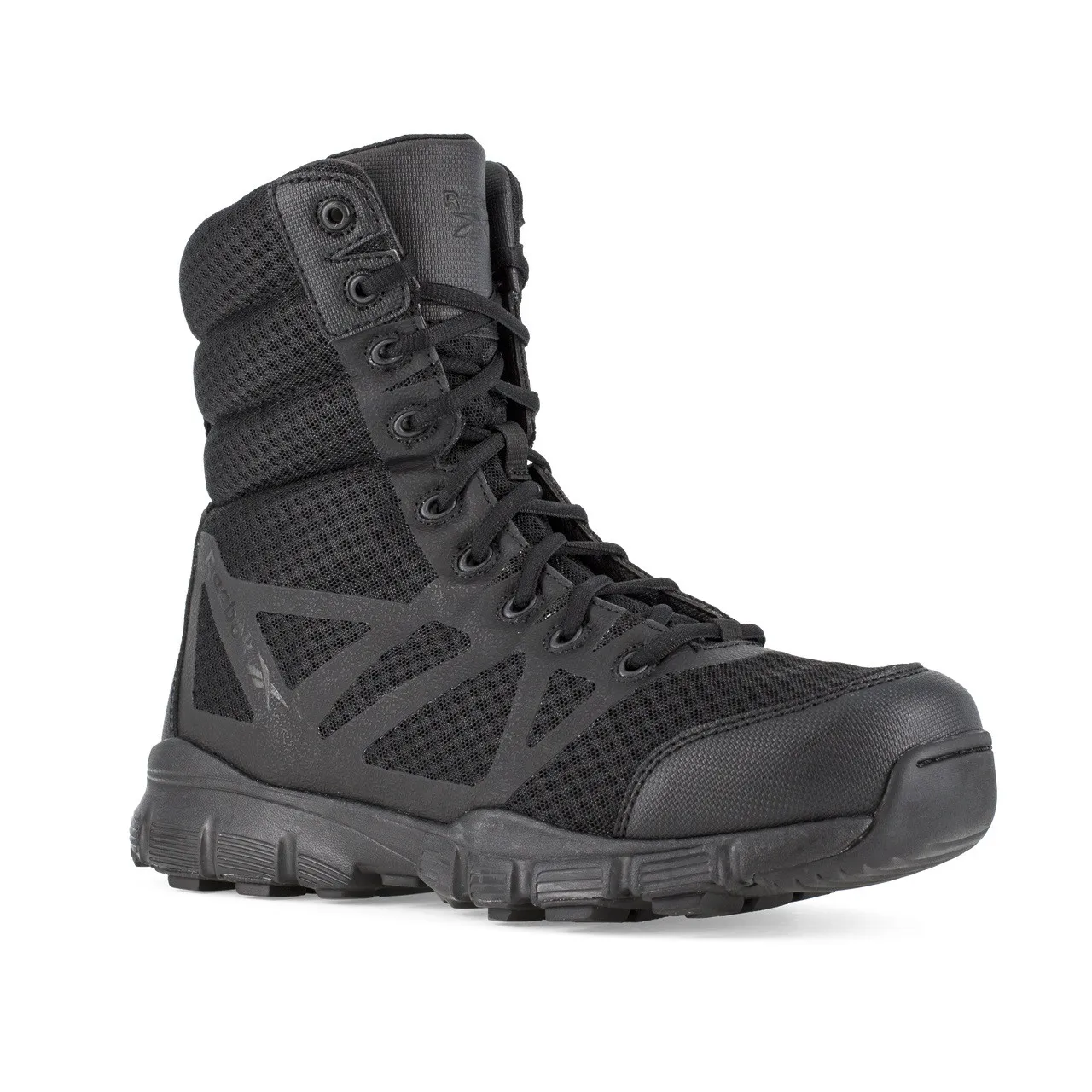 Reebok Men's 8" Dauntless Ultra-Light Seamless Tactical Boot With Side Zipper Black