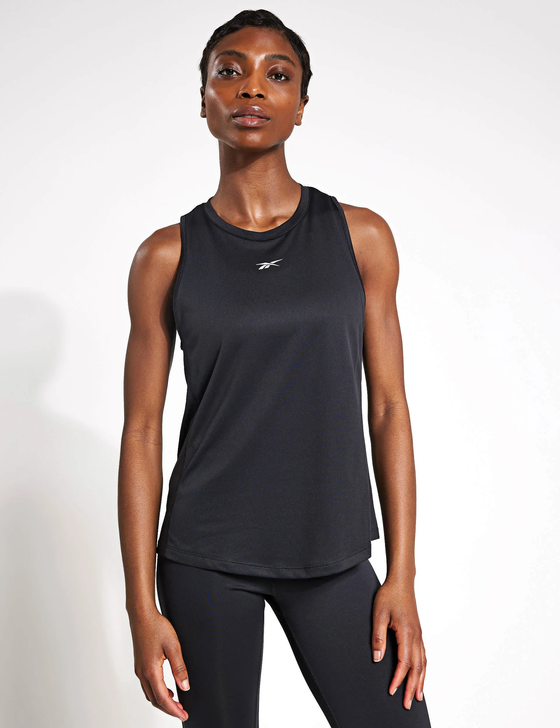 Reebok Women's Running Speedwick Crew Neck Vest Top - M - Black, Black