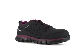 Reebok Work RB492 Women's Sublite Composite Safety Toe Cushion Athletic Shoe - Black and Purple