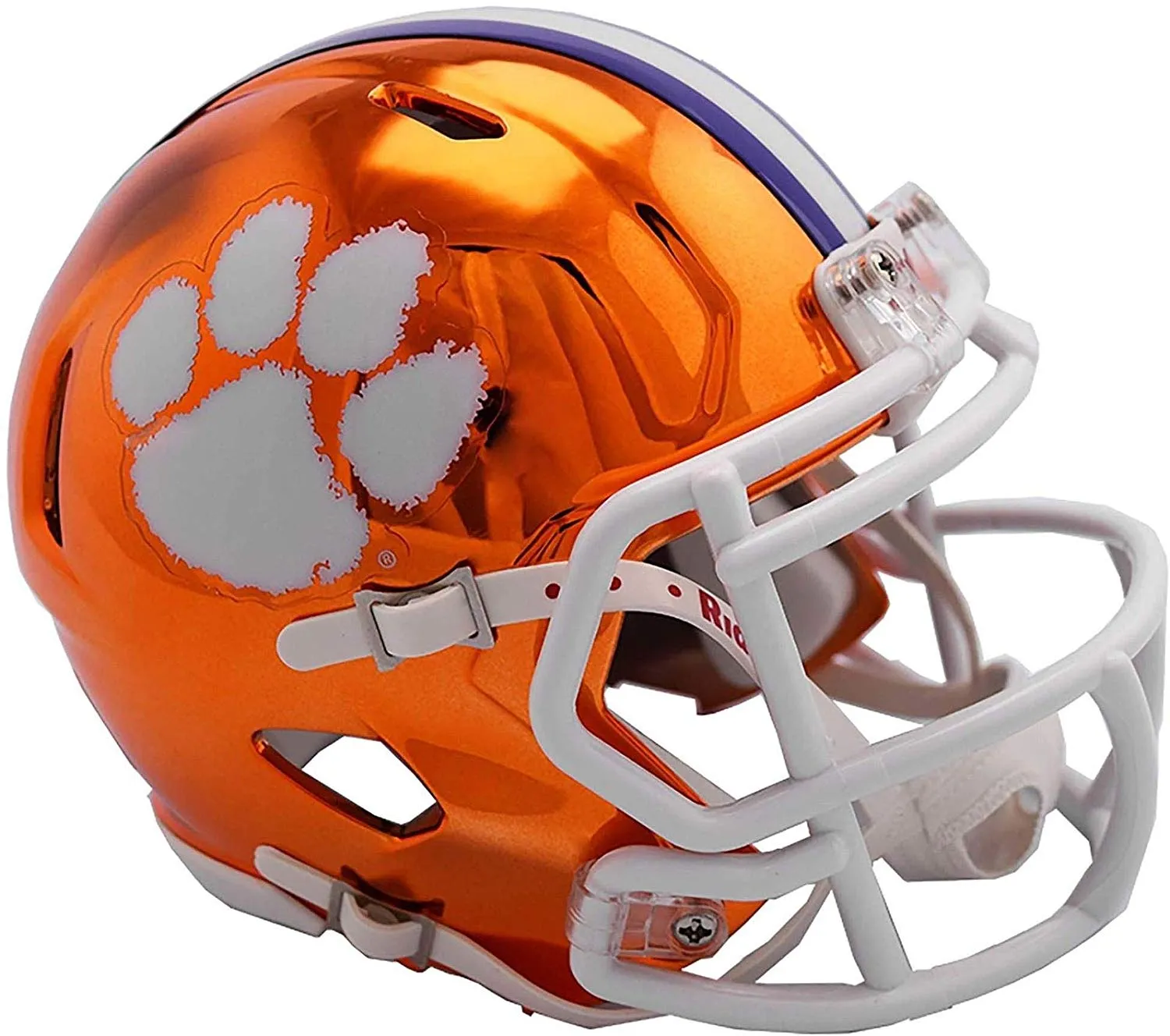 Riddell Clemson Tigers CHROME Revolution Speed Mini Football Helmet