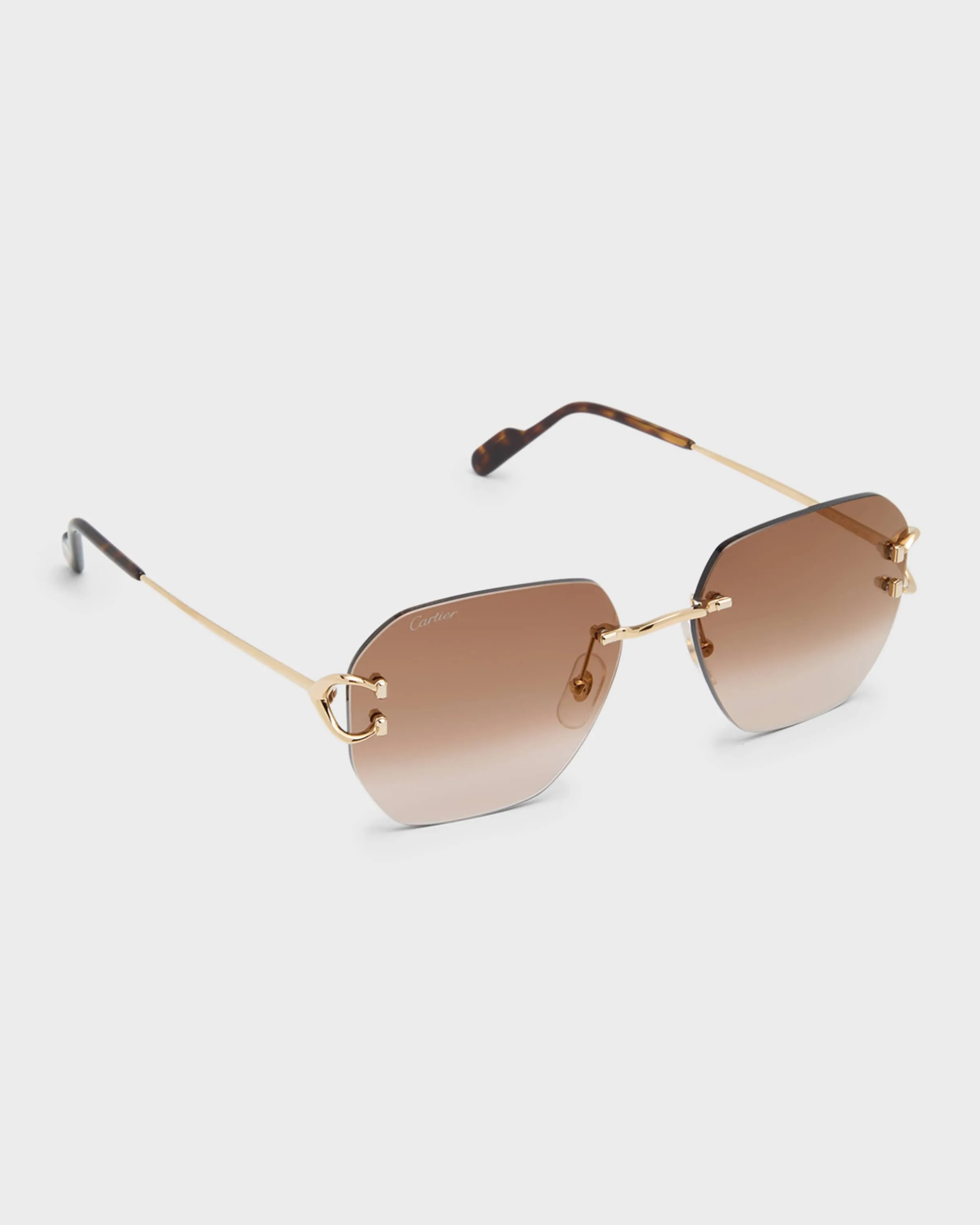 Rimless Square Metal Sunglasses