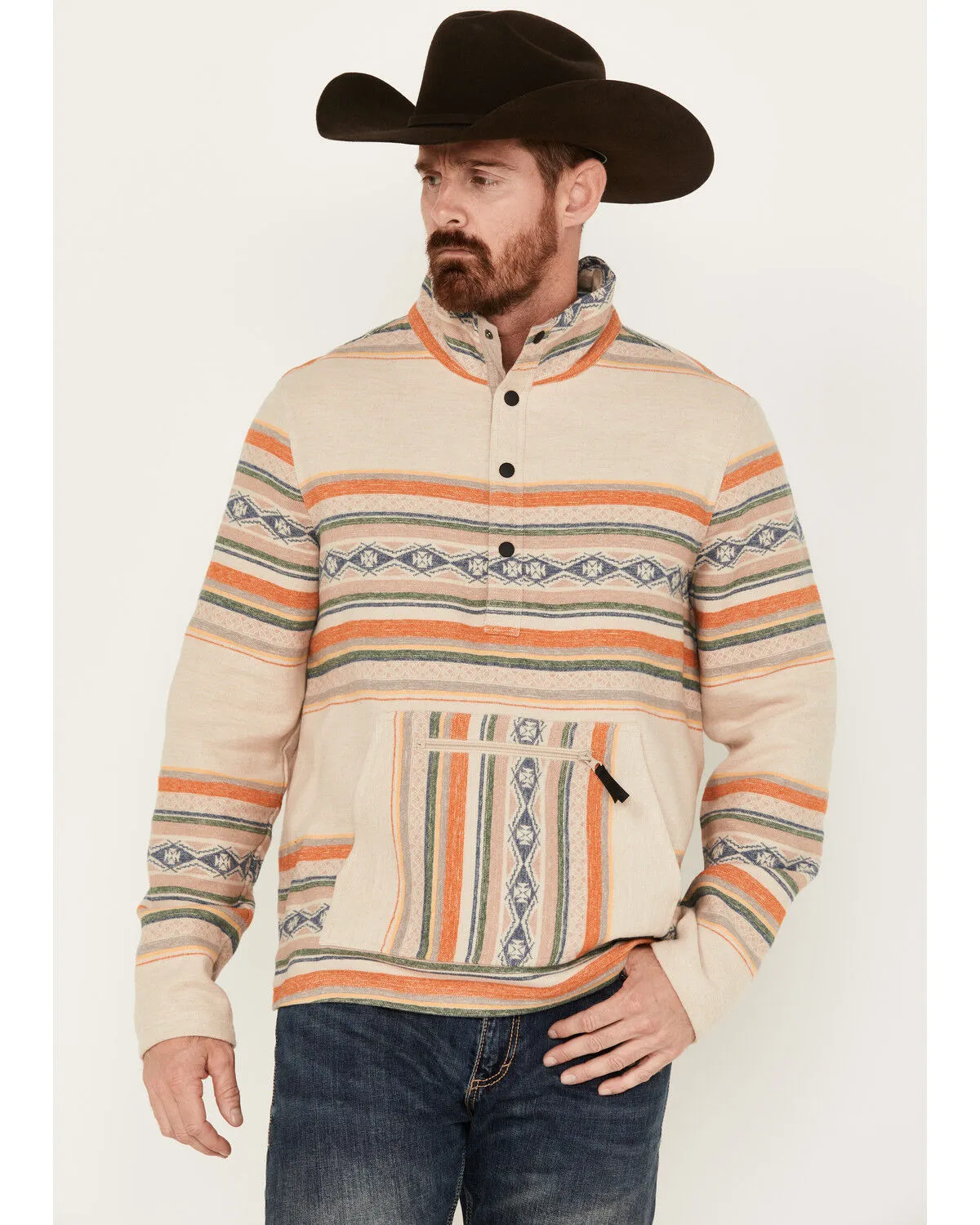 Rock & Roll Denim Men's Southwestern Striped Pullover