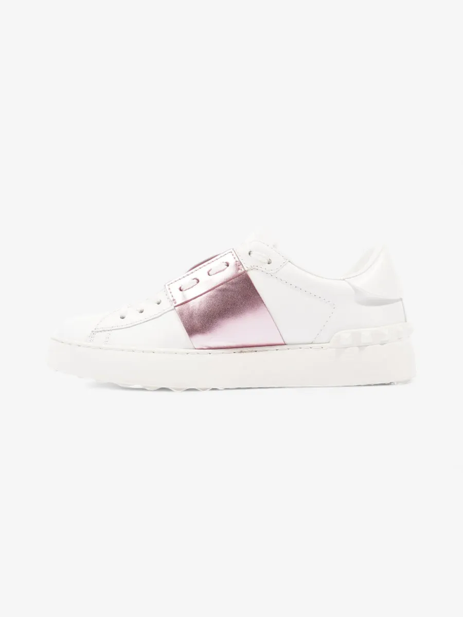 Rockstud Open Sneakers White / Pink Leather EU 38.5 UK 5.5