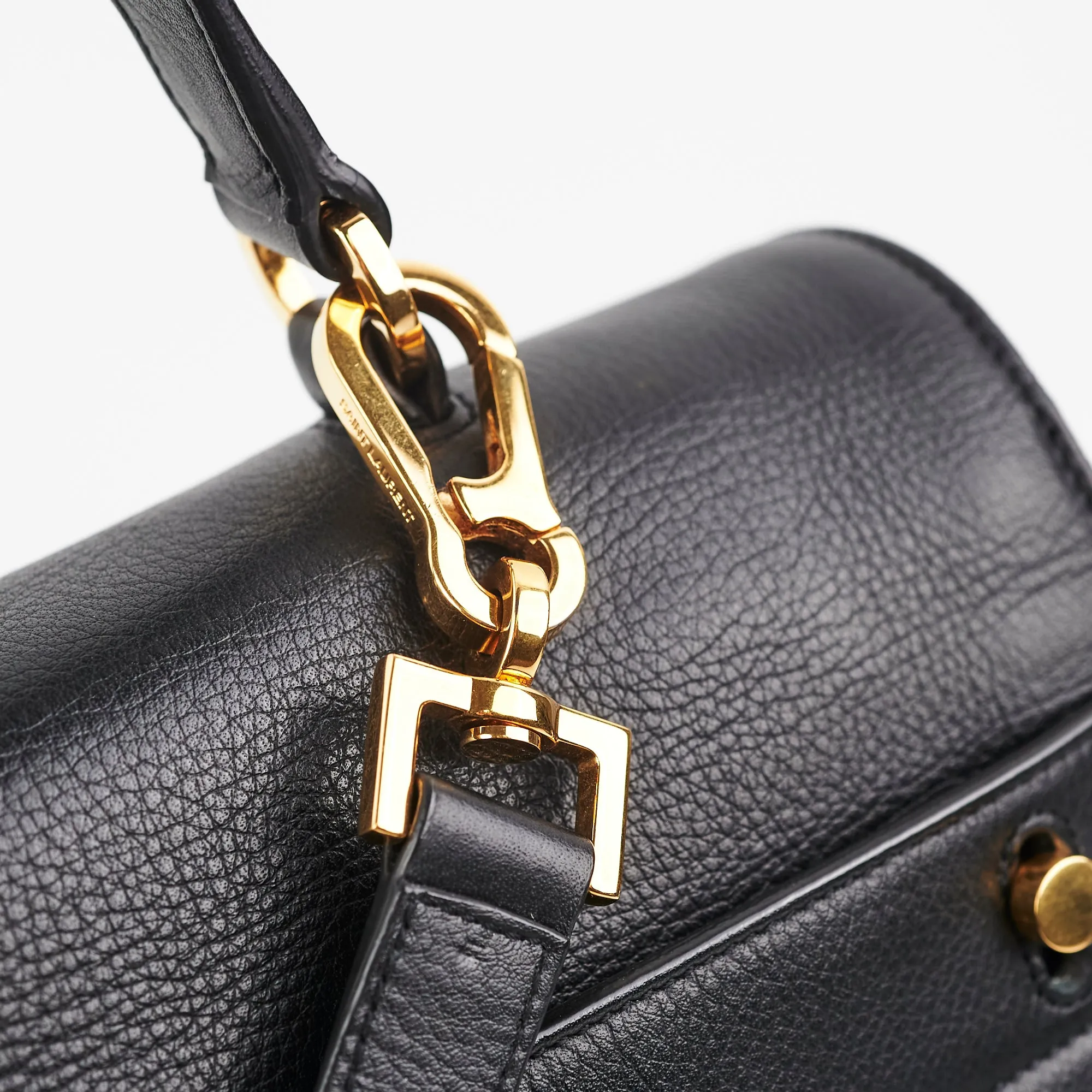 Saint Laurent Muse Calfskin Black and Beige Shoulder Bag