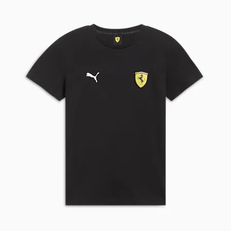 Scuderia Ferrari Race Big Shield Tee - Youth 8-16 years | PUMA Black | PUMA Scuderia Ferrari | PUMA 