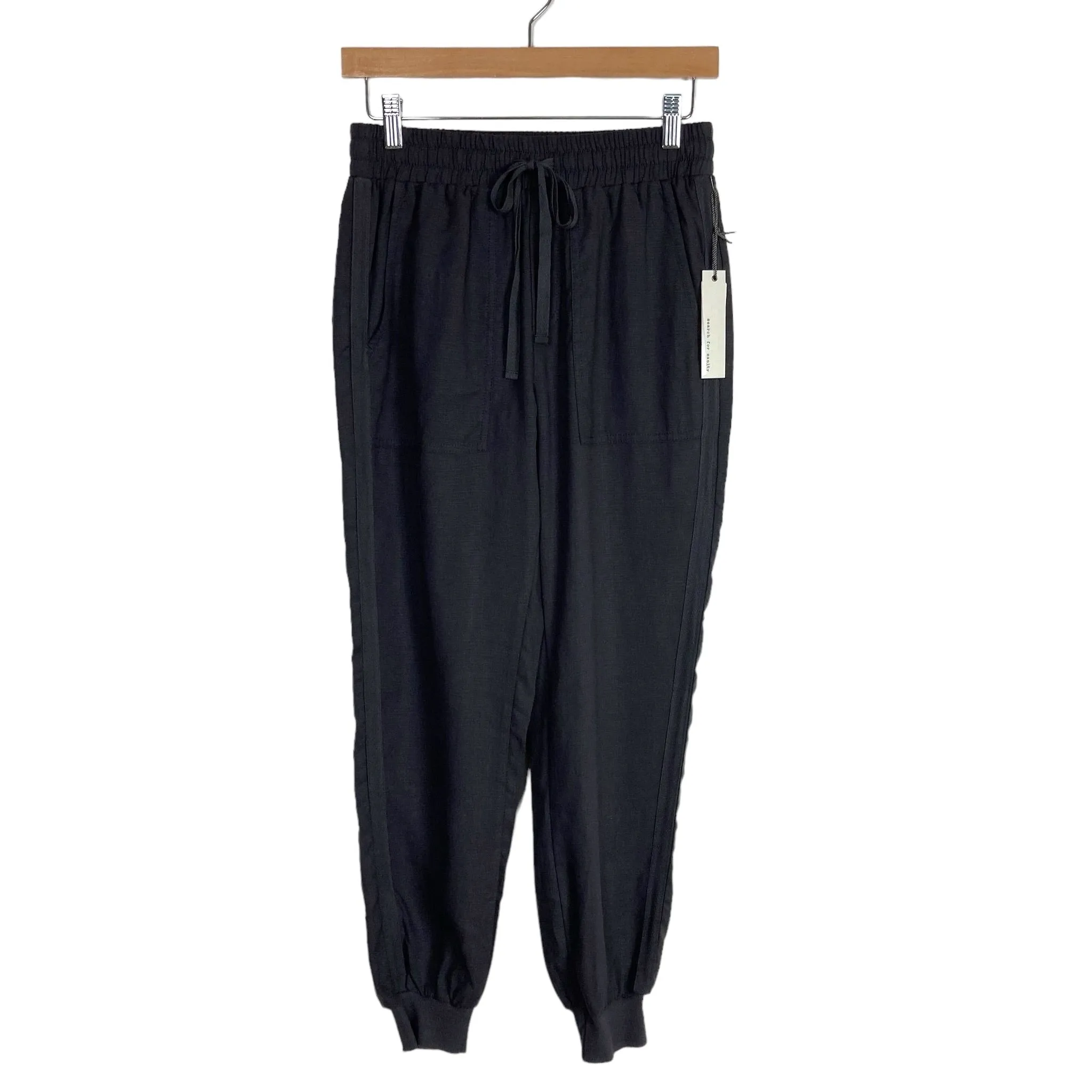 Search for Sanity Charcoal Linen Joggers NWT- Size XS