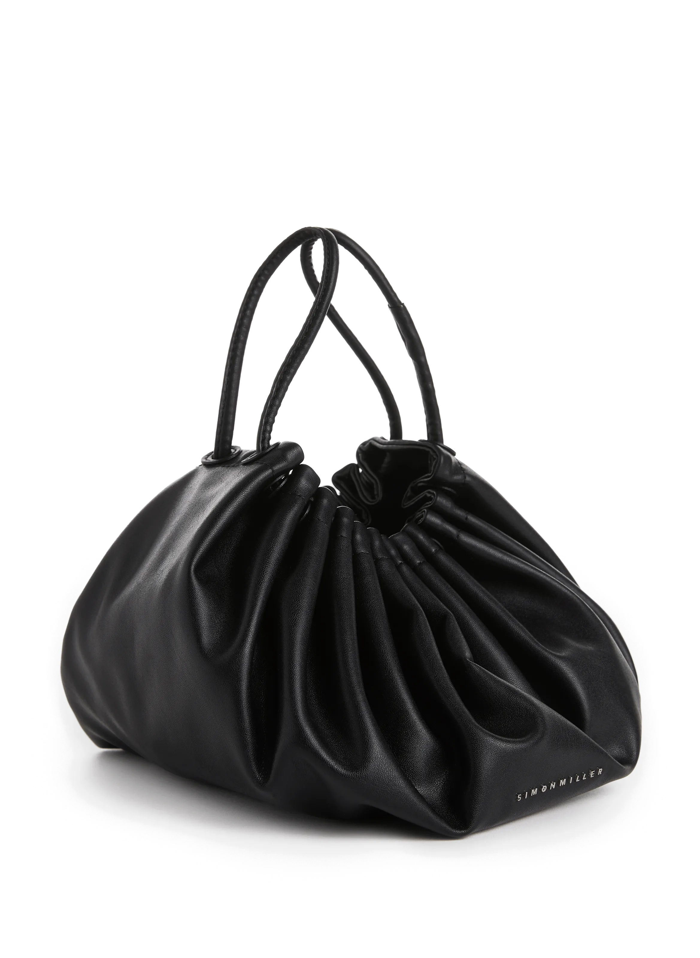 Simon miller  Scrunch vegan leather handbag - Black