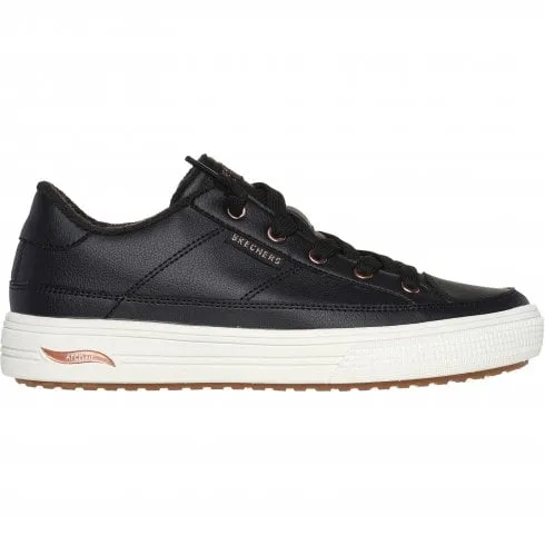 Skechers Arch Fit Arcade - On My Way | Black | Women's Low-Profile Decorative Lace Sneakers