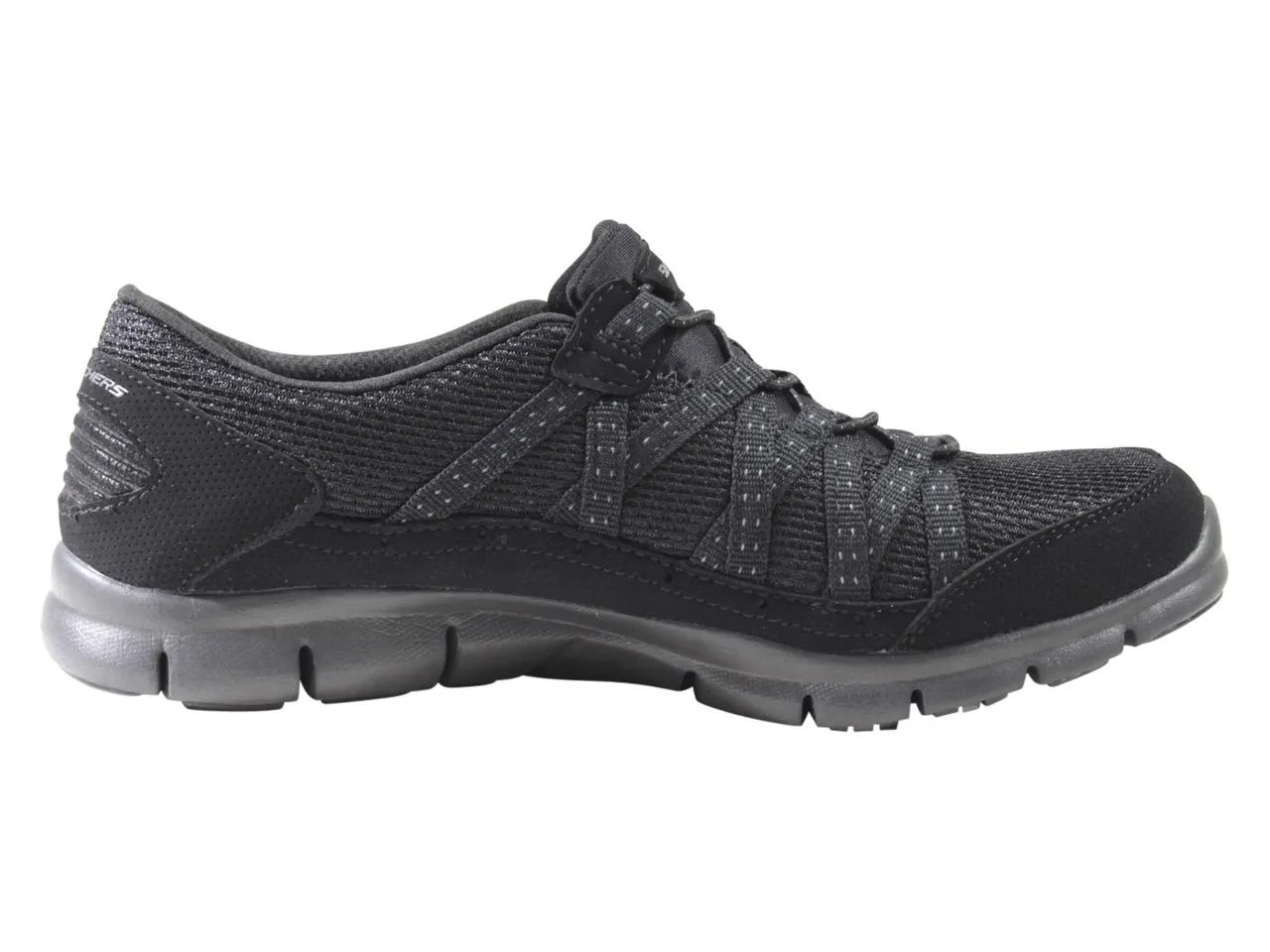 Skechers Flex Women's Gratis Strolling Sneakers Memory Foam Black Sz: 6.5