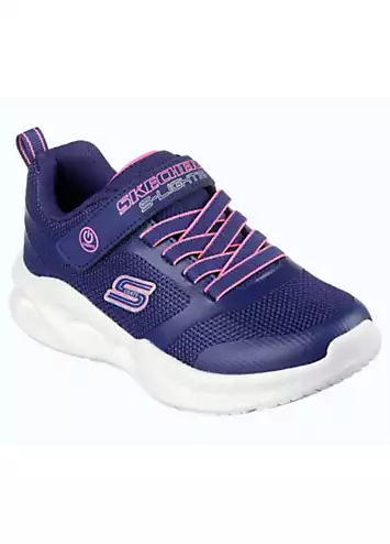 Skechers Girls Navy Sola Glow Trainers | Grattan