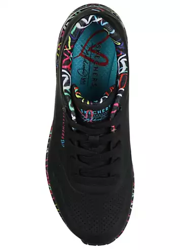 Skechers Graffiti Print Wedge Trainers | Kaleidoscope