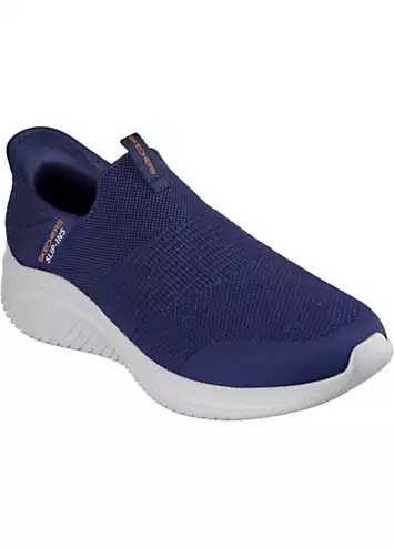 Skechers Mens Blue Slip-ins Ultra Flex 3.0 Smooth Step Trainers | Grattan