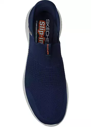 Skechers Mens Blue Slip-ins Ultra Flex 3.0 Smooth Step Trainers | Grattan