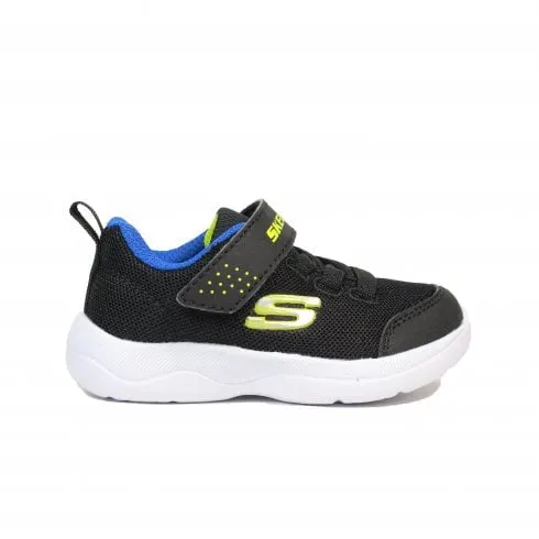 Skechers Skech-Stepz 2.0 - Mini Wanderer | Black/Lime | Childrens Rip Tape/Bungee Lace Trainers