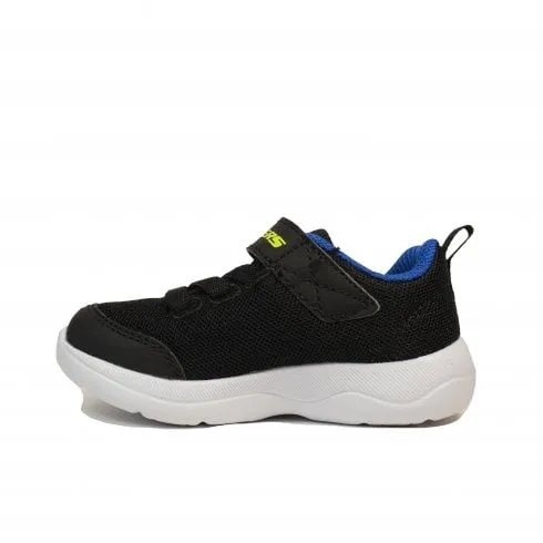 Skechers Skech-Stepz 2.0 - Mini Wanderer | Black/Lime | Childrens Rip Tape/Bungee Lace Trainers