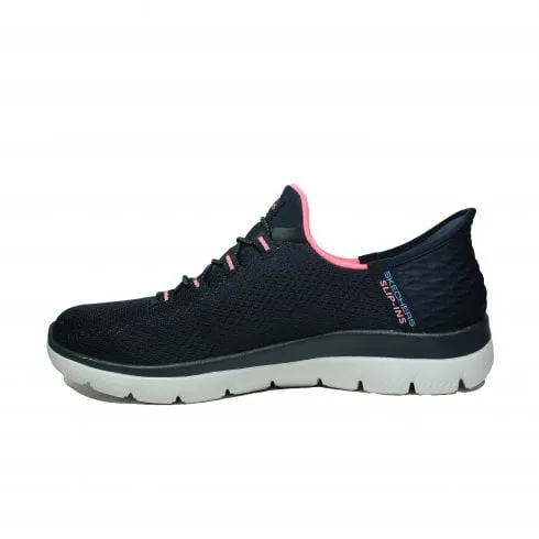 Skechers Slip-ins: Summits - Diamond Dream | Navy/Pink | Womens Slip On Trainers