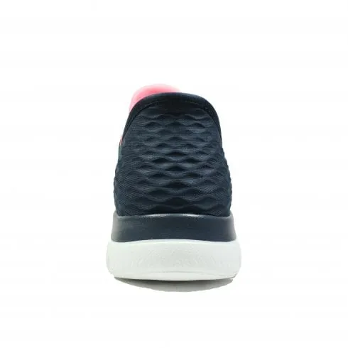 Skechers Slip-ins: Summits - Diamond Dream | Navy/Pink | Womens Slip On Trainers