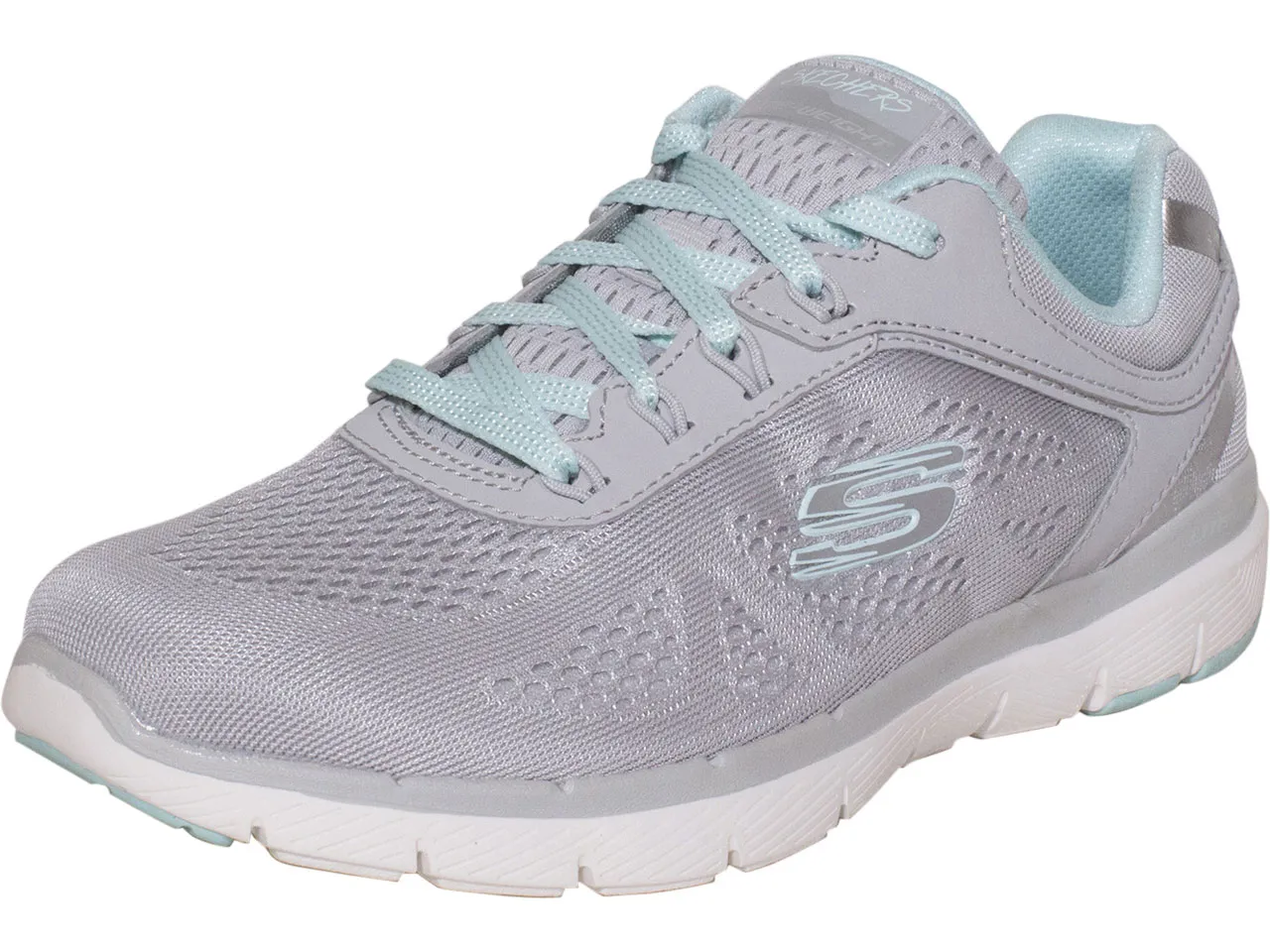 Skechers Women's Flex-Appeal-3.0 Moving Fast Sneakers Gray/Mint Sz: 10 13059