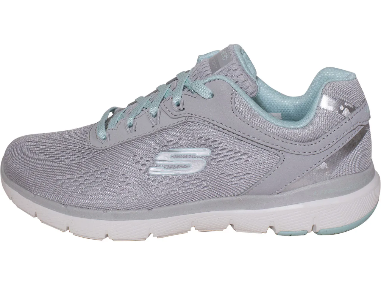 Skechers Women's Flex-Appeal-3.0 Moving Fast Sneakers Gray/Mint Sz: 10 13059