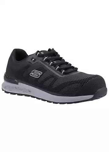 Skechers Work Mens Black Bulklin Bragoo Slip Resistant & Composite Saftey Toe Trainers