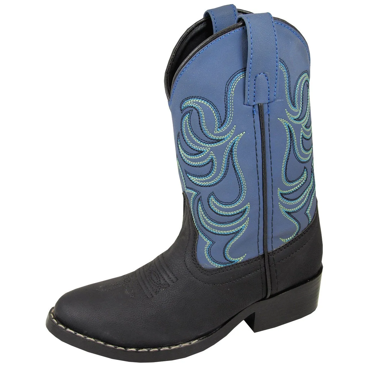 Smoky Mountain Youth Monterey Black/Blue Cowboy Boot