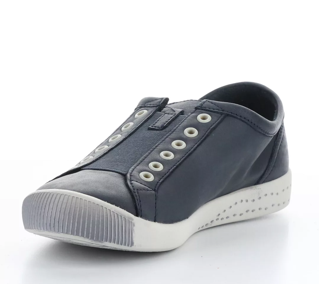 Softino's Leather Fashion Sneakers - Irit Navy