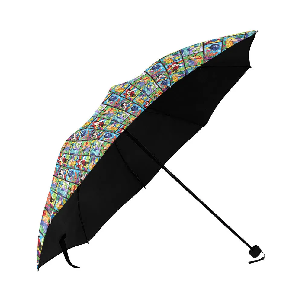 Stained Glass Characters Umbrella