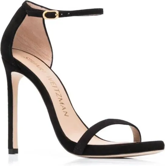 Stuart Weitzman Nudist 120mm suede sandals Black