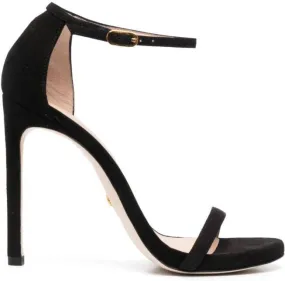 Stuart Weitzman Nudist 120mm suede sandals Black