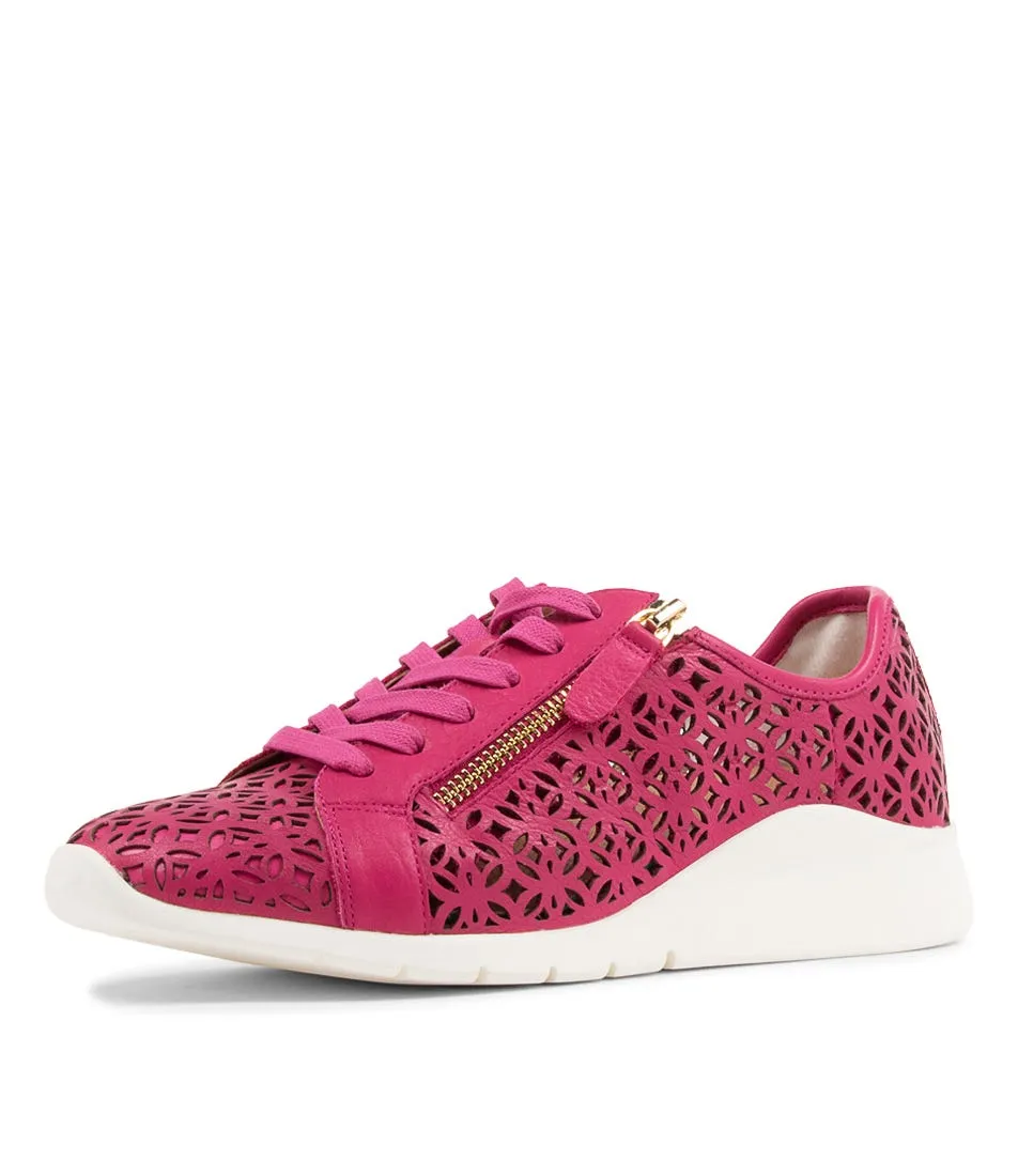 SUPERSOFT Comi Fuchsia Leather Sneakers Ws