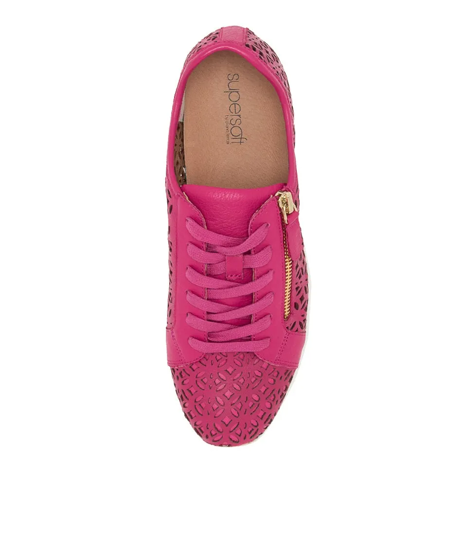 SUPERSOFT Comi Fuchsia Leather Sneakers Ws