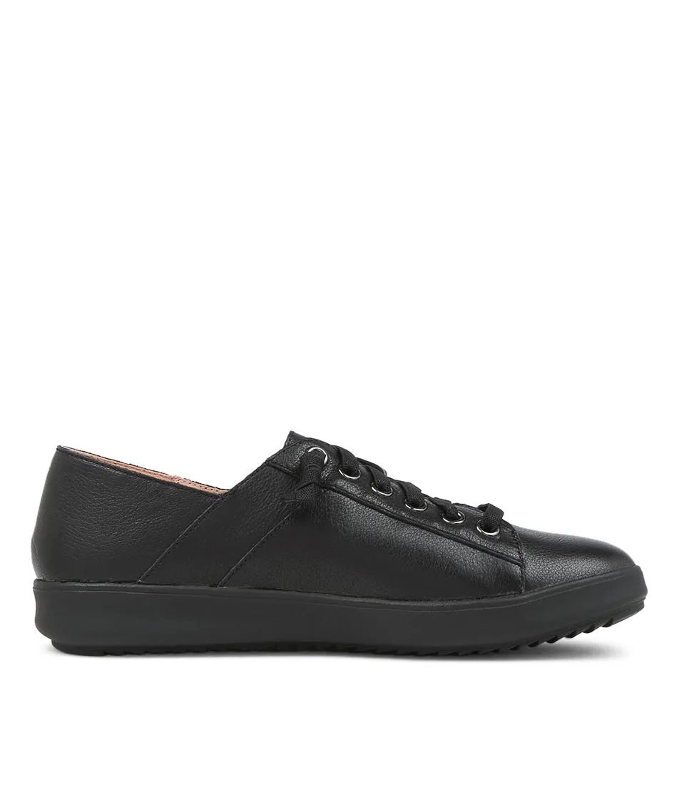 SUPERSOFT Zaylah Black Leather Sneakers Bs