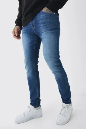 Tall Skinny Stretch Tinted Jeans in Mid Blue