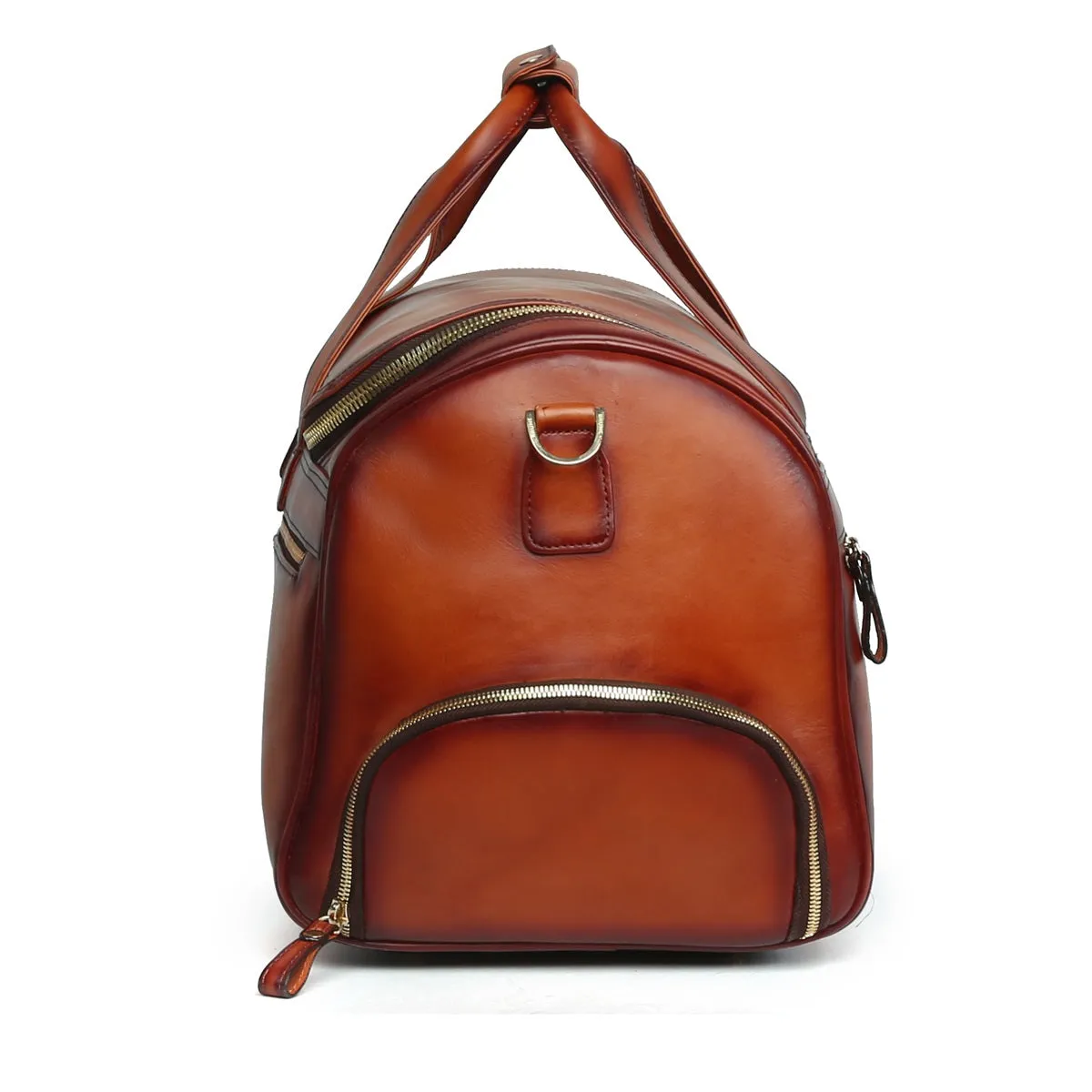 Tan Leather Duffle Bag by Brune & Bareskin