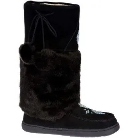 Taxi Womens Lucky-02 Tall Mukluk Boot - Black