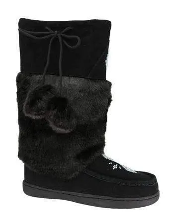 Taxi Womens Lucky-02 Tall Mukluk Boot - Black