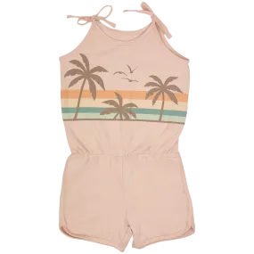 Tiny Whales Vacation Romper Faded Pink