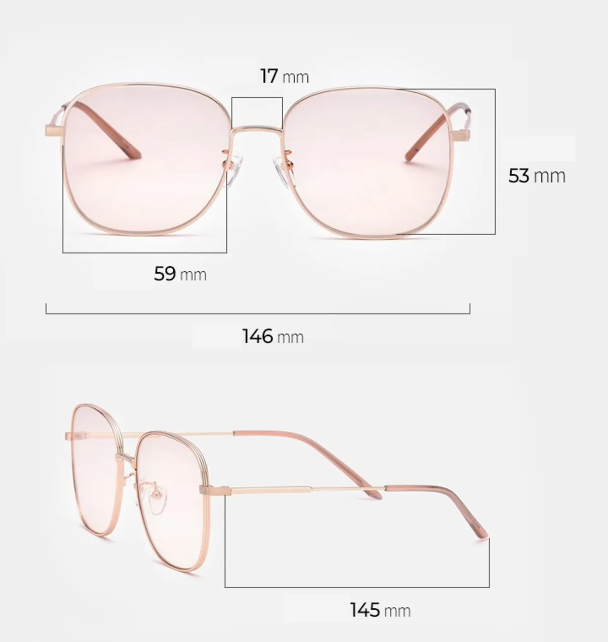 Titanium Sunglasses - ROSE GOLD