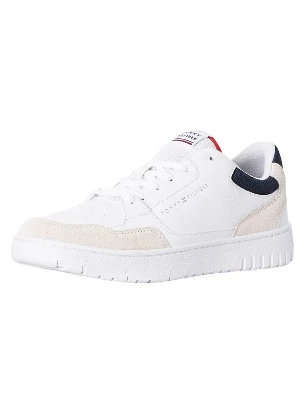 Tommy Hilfiger Basket Core Leather Trainers - White