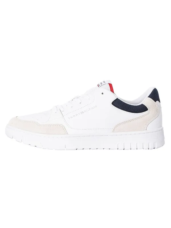 Tommy Hilfiger Basket Core Leather Trainers - White