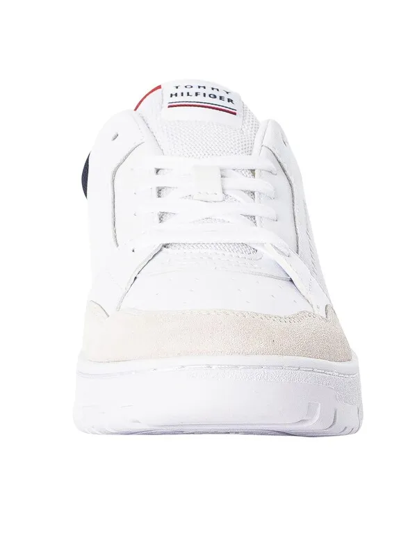 Tommy Hilfiger Basket Core Leather Trainers - White