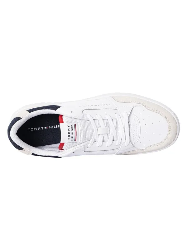 Tommy Hilfiger Basket Core Leather Trainers - White